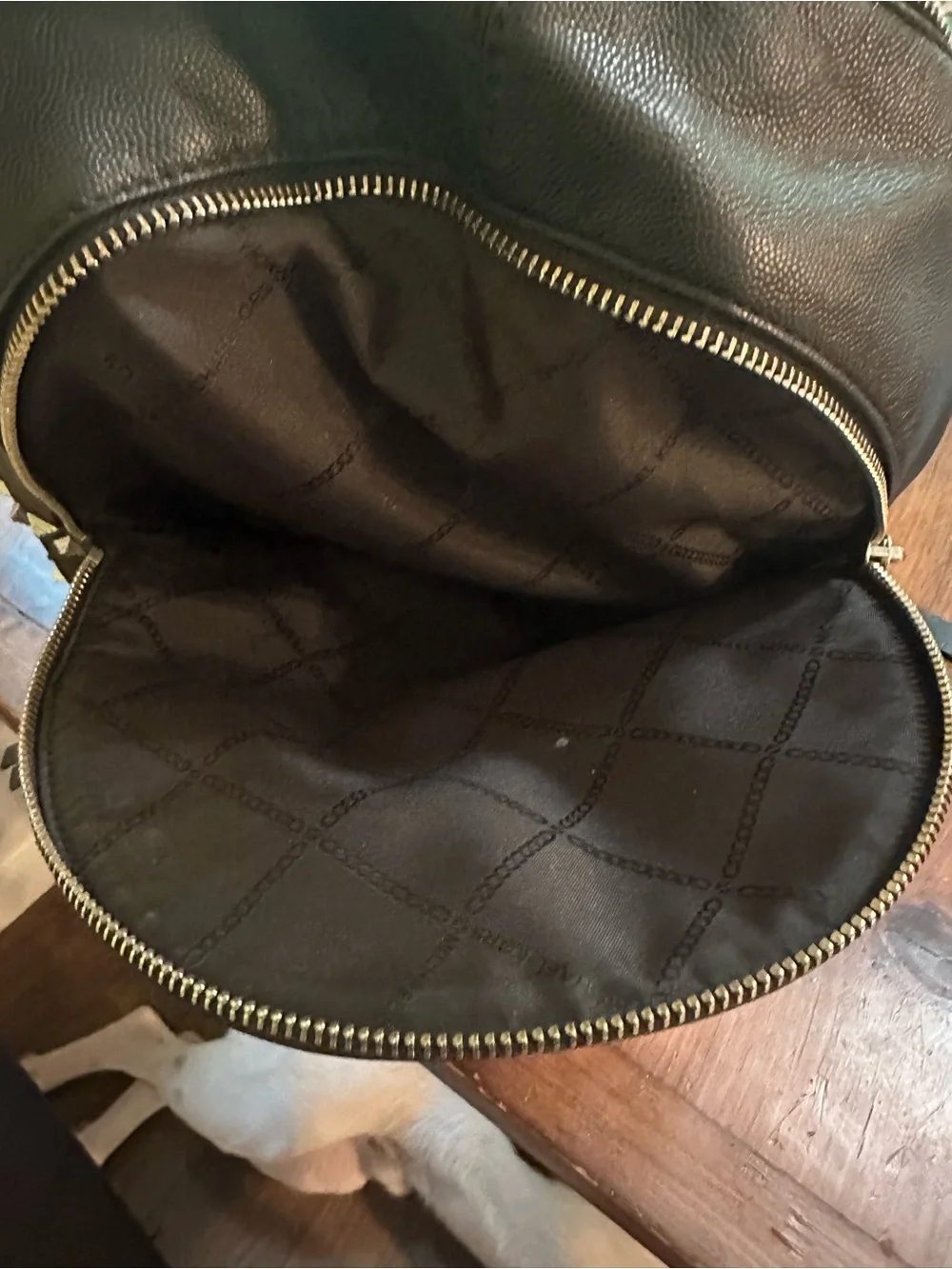 Michael Kors Black Leather Stud-Trim Backpack